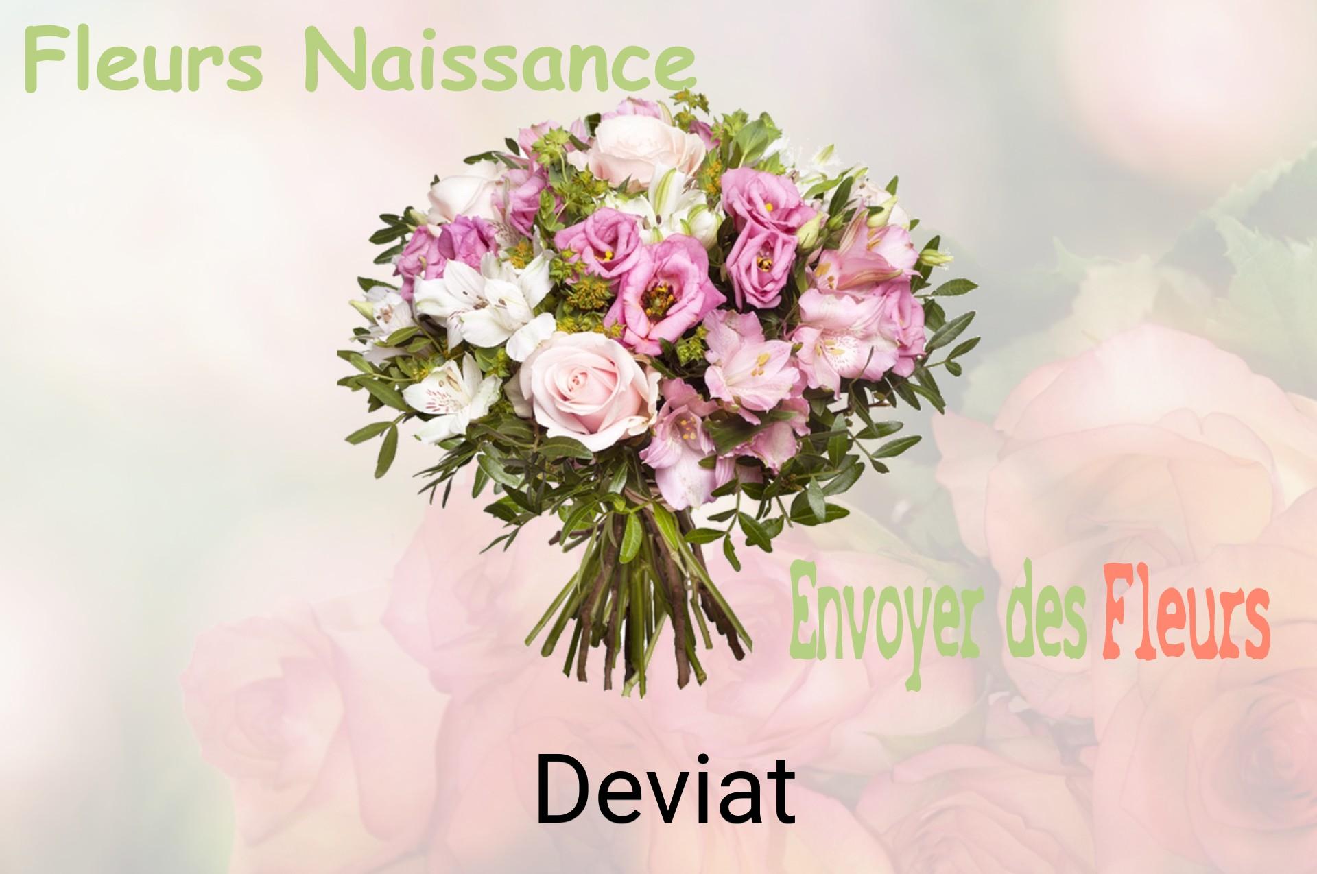 Bouquet de fleurs de naissance livré à Deviat